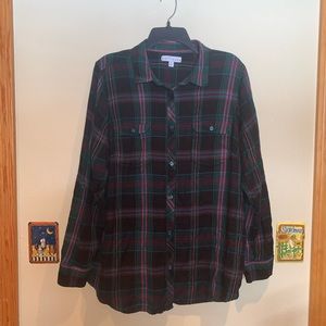 Super Soft Plaid Flannel Button-Up